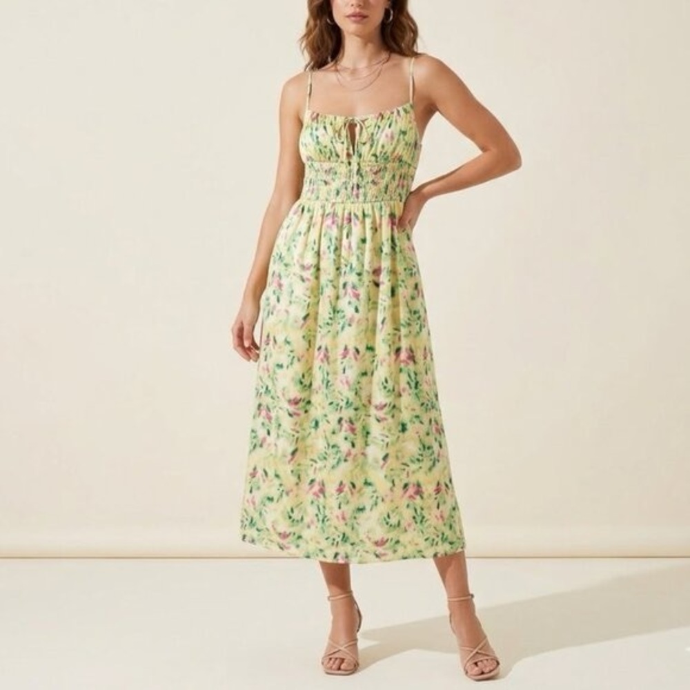 ASTR (Anthropologie) Floral Satin Dress | NWT | Size M | Brand New